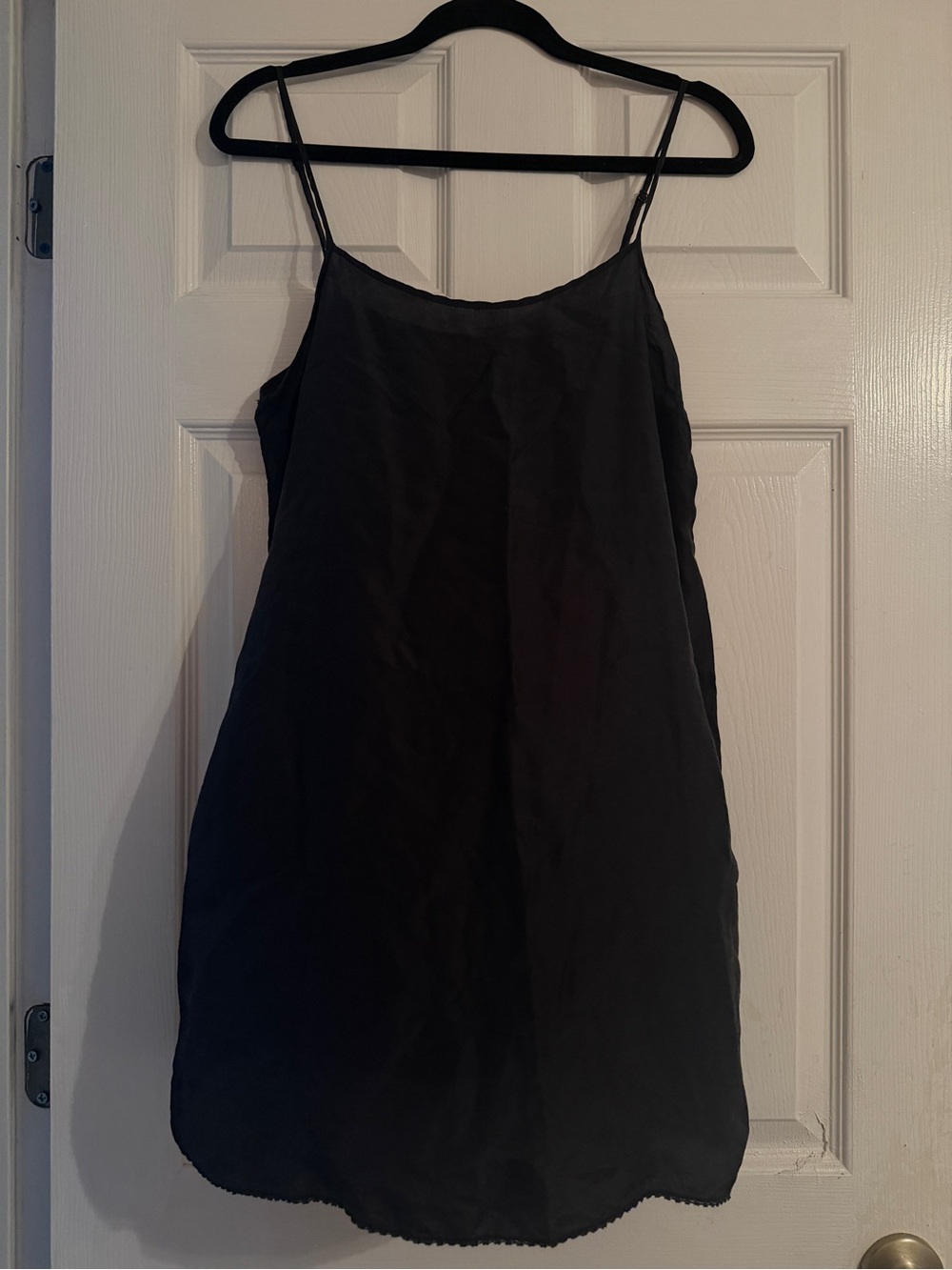 Juicy Couture 100% silk black slip dress
